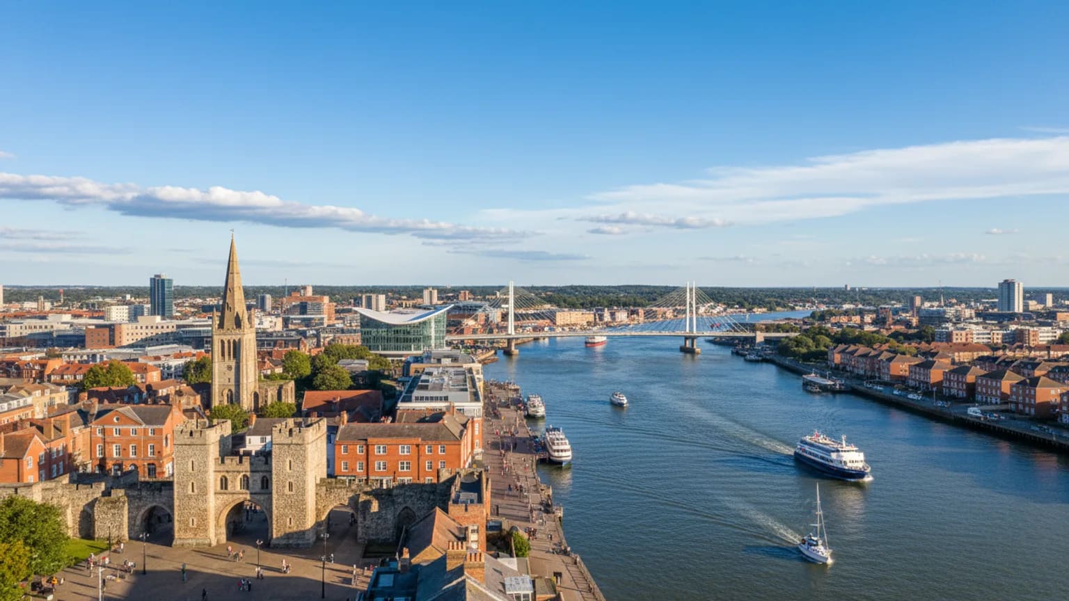 Vue panoramique de Southampton